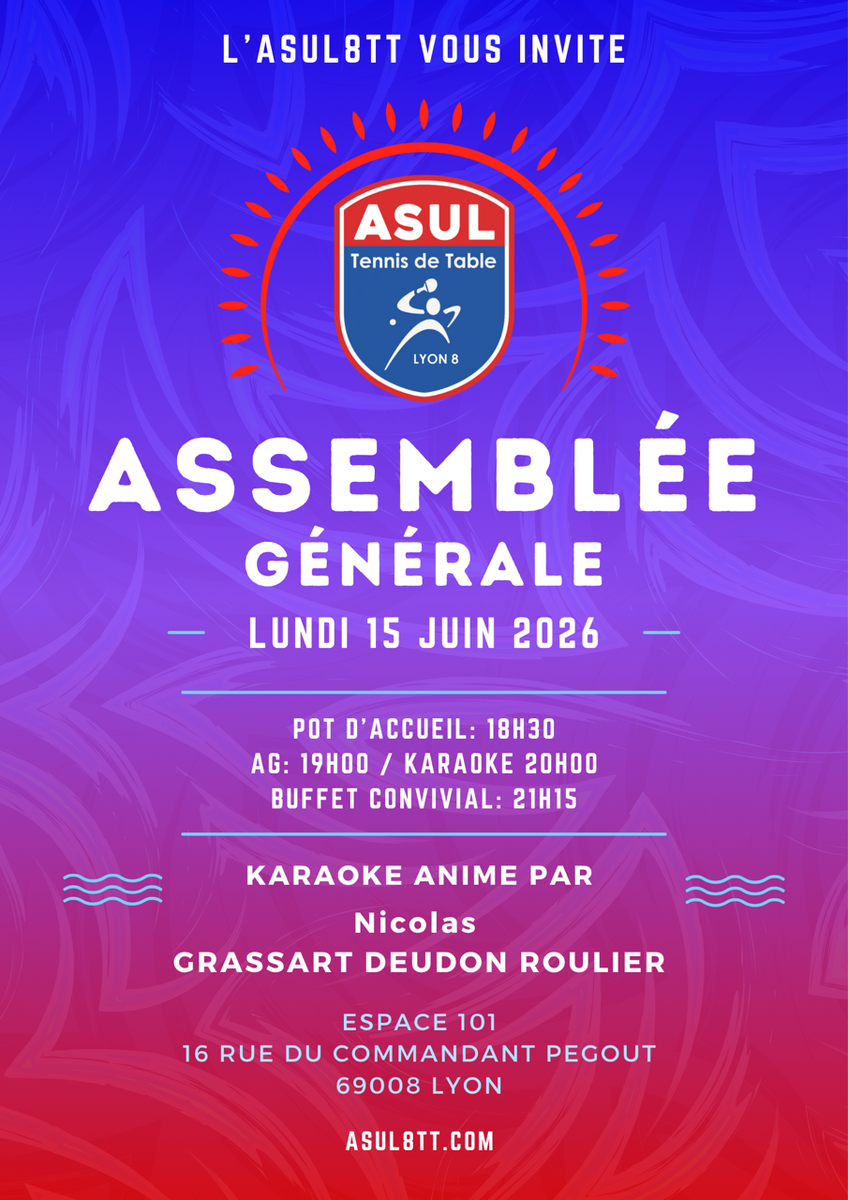 Assemblée Générale 2025-2026 et informations de fin de saison