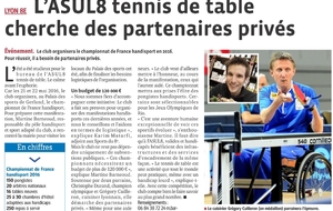 L'ASUL 8 TT cherche des partenaires privés (Le Progrès)