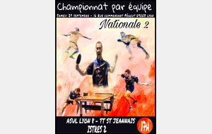 Championnat par équipe Nationale 2 samedi 29 septembre à 17h