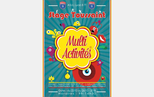 Stage Multi Activités de la Toussaint 2018