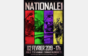 Nationale 1 messieurs - samedi 02/02 à 17h - venez encourager l'équipe 1 messieurs !