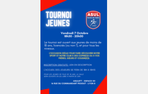 Tournoi Jeunes - Vendredi 07/10