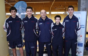 Equipe Cadets garçons : de G à D : Corentin Bert, Samuel Bismuth, Julien Contu (cap), Damien Ivars, Killian Guerrero
(photo : site ligue du Centre)