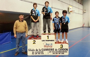 Podium Minimes : 1er : Oscar Clément, 2eme : Corentin Guerrero, 3ème : Jocelyn Dieudonné
