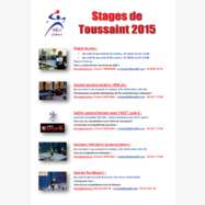 Stages Toussaint 2015