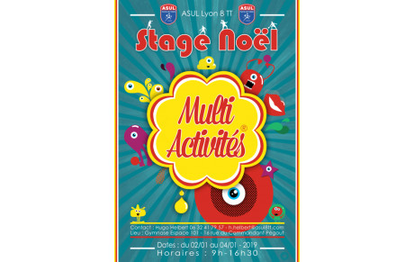 Stage Multi Activités vacances de Noël 2018