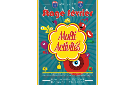 Stage Multi Activités vacances de février 2019
