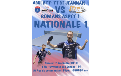Match de N1 contre Romans le 7/12 !!!!