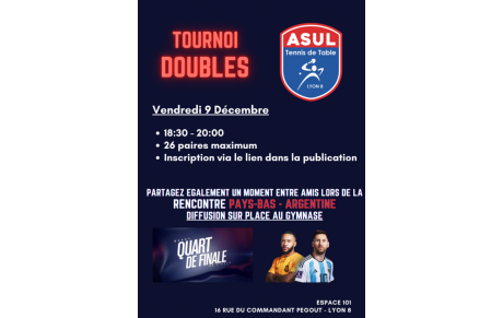 Tournoi du vendredi 09/12