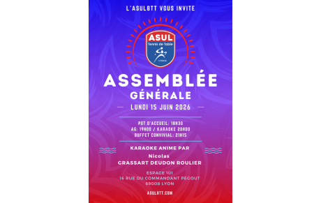 Assemblée Générale 2025-2026 et informations de fin de saison